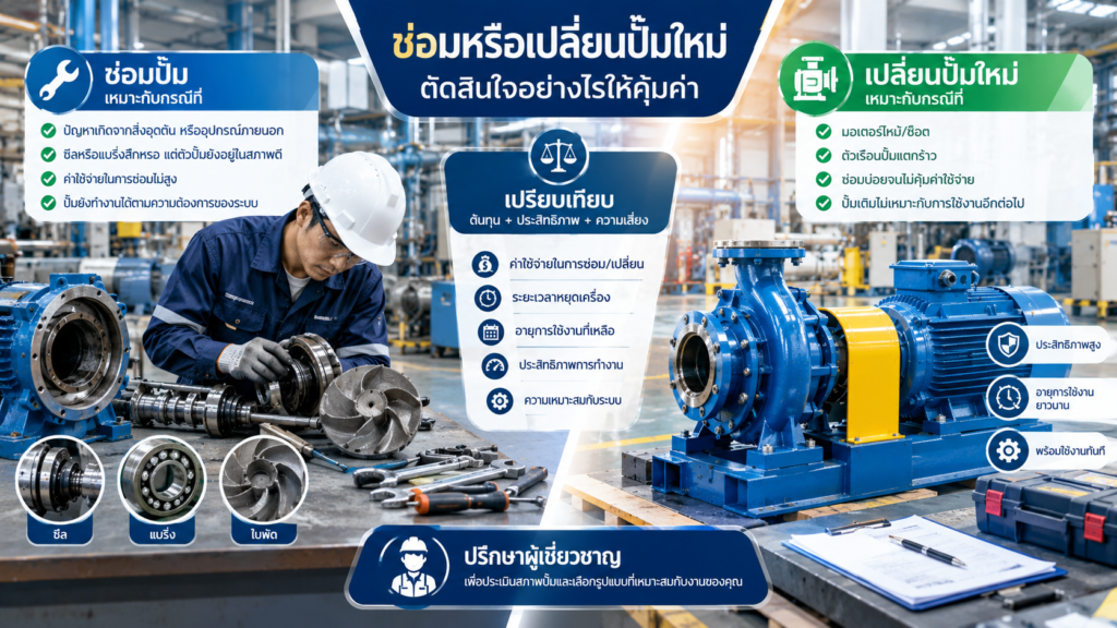 อาการแบบไหนที่ควรเปลี่ยนปั๊มใหม่ทันที